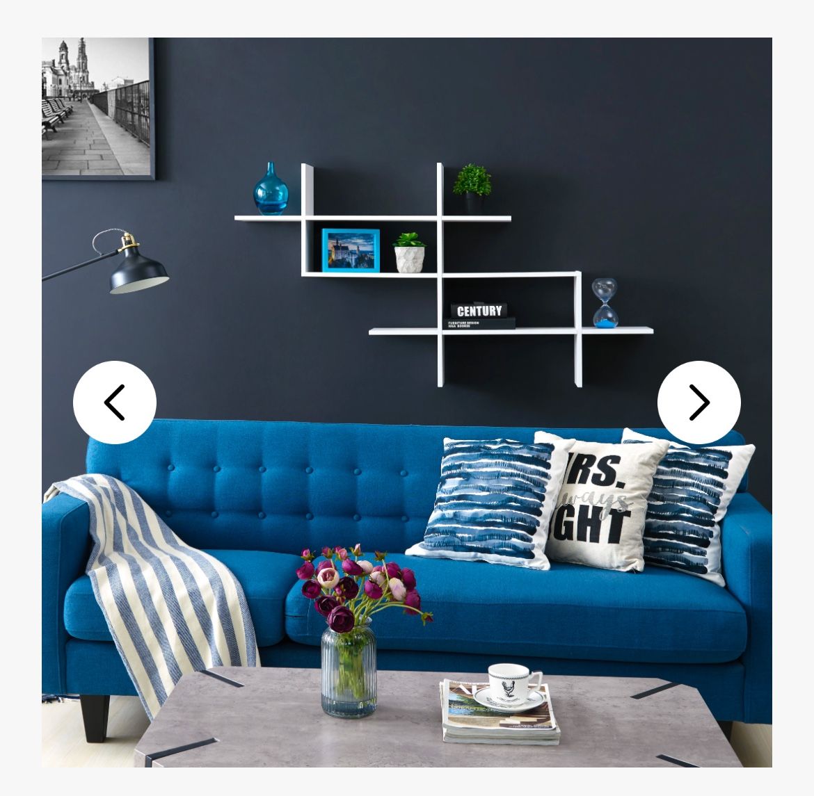3-Tier Rustic Hanging Wall Mount Floating Ladder Accent Shelf with Criss Cross Asymmetrical Modern Design
