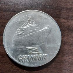 Vintage casino gaming token from the Chandris cruise line