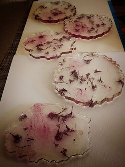 Handmade resin coasters