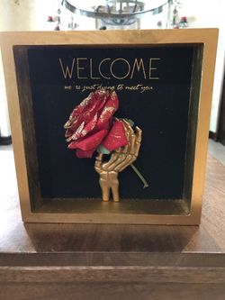 New with Tags HALLOWEEN Welcome Shadow Box Sign 8” x 8”