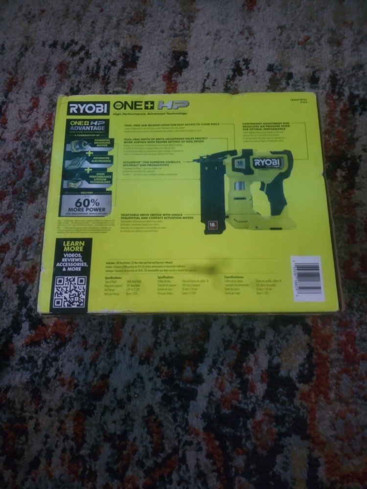 Robin One+ HP 18V Brushless 18GA BRAD nailer