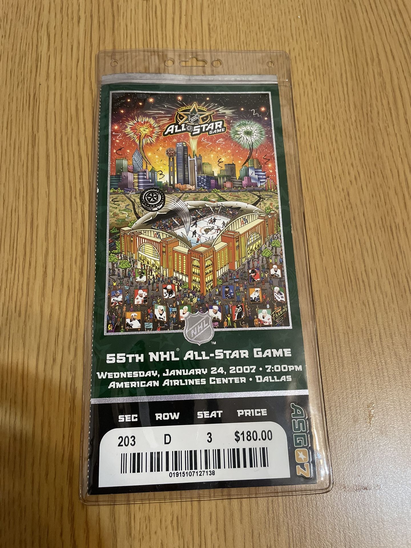 2007 NHL All Star Game Ticket