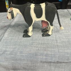 Hand Crafted Wooden Holstein  Cow
