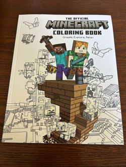 The official Minecraft coloring book create explore, relax