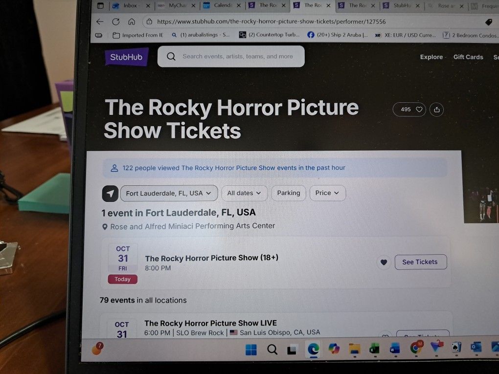 Rocky Horror Picture Show Live tonight Halloween!