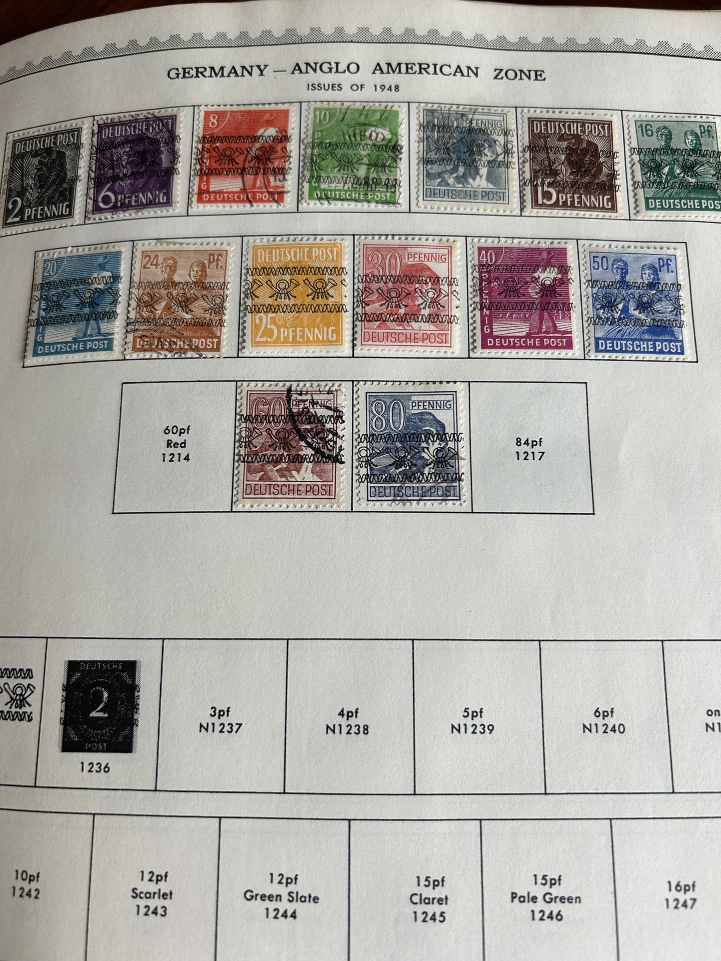 Germany 🇩🇪 Anglo American Zone A Lot Of 17 Overprint Postage Stamps Issued 1948 Rare