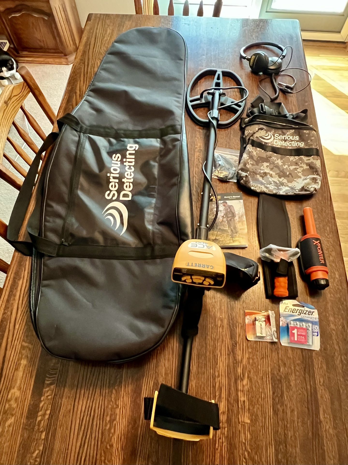 Garrett Ace 400 Metal Detector With ProPointer Digger, Headphones & Cases