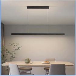 LED Linear Pendant Lights, 47in Island Lighting Fixture - New In Box