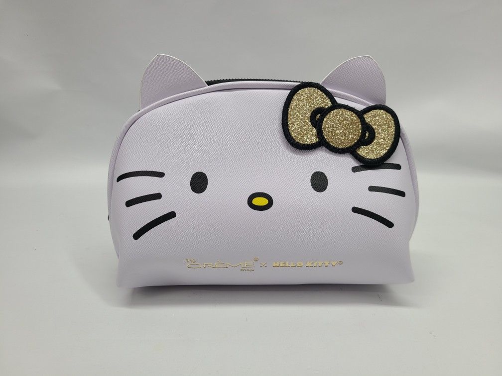 Hello Kitty Gold and white Makeup Bag