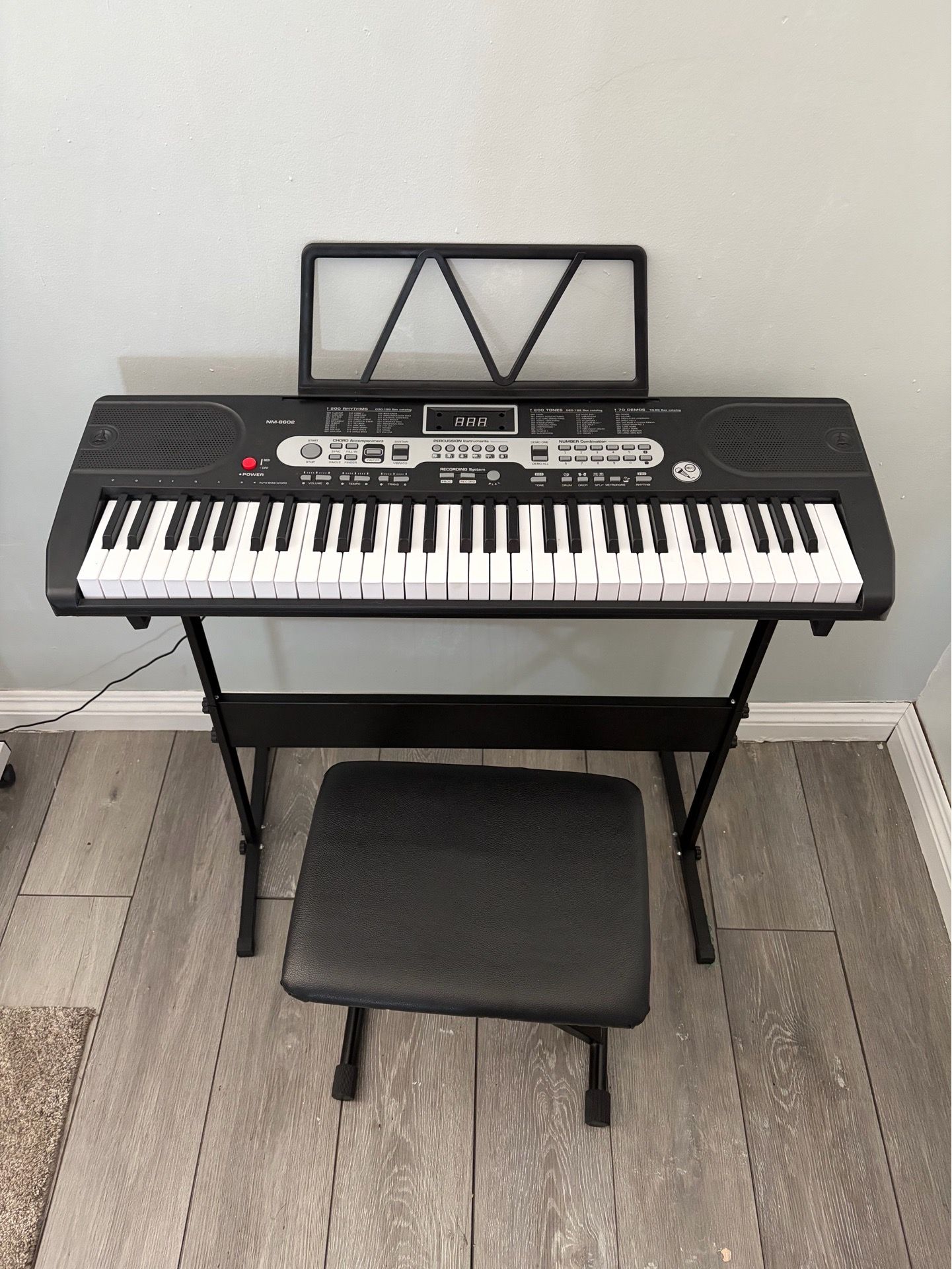 61-Key Digital Piano Keyboard Set
