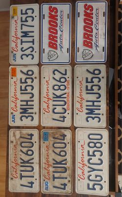 Lot Of California License Plates Collectibles 2000's