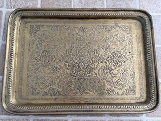Vintage Middle Eastern Copper Tray
