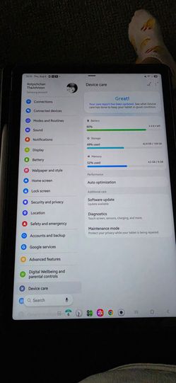 Samsung S10fe Tablet