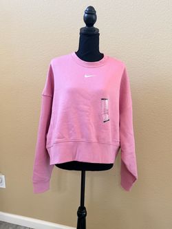 NWT Nike Women’s Oversized Fleece Crewneck Sweatshirt Pink Small
