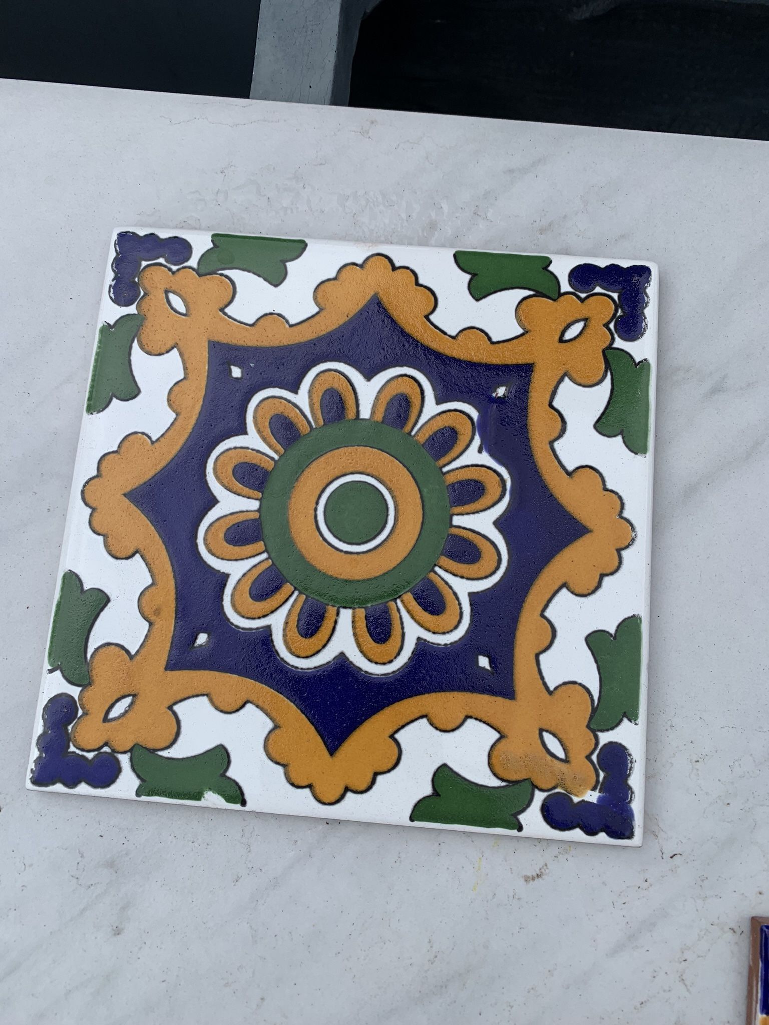 Beautiful Mediterranean Ceramic Tile Fountain Tile Backsplash
