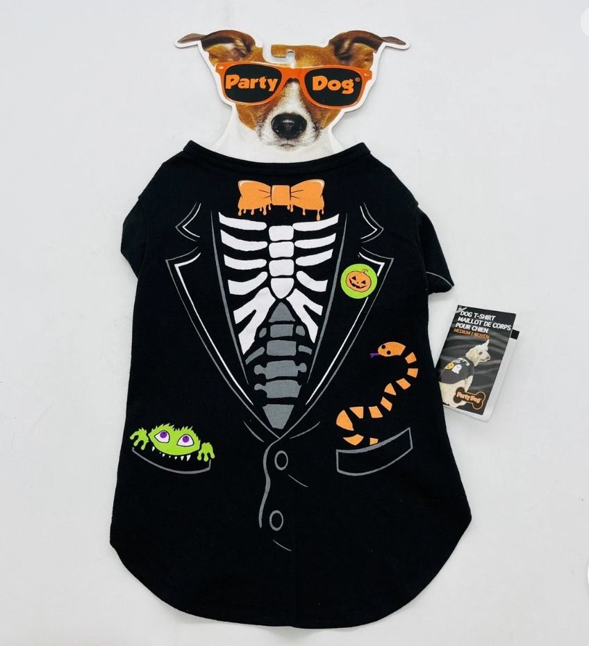 Dog Clothes Halloween Costume Skeleton size L