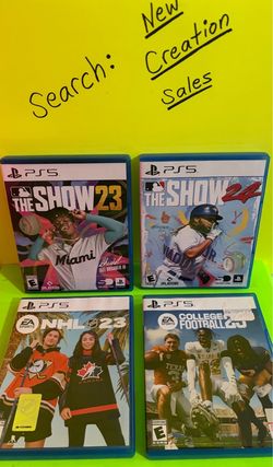 Like-NEW DISC $10ea PS5 PlayStation 5 MLB The Show 23 MLB The Show 24 NHL 23 EA Sports College Football 25 Baseball Hockey Football Sports Video Games