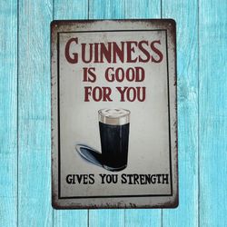 Guinness Vintage Style Antique Collectible Tin Metal Sign Wall Decor