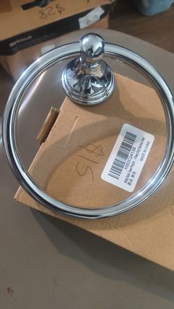 Silver towel holder