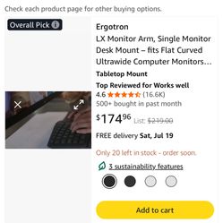 ergotron desk monitor arm 