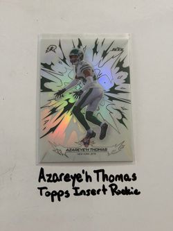 Azareye’h Thomas New York Jets CB Topps Short Print Insert Rookie Card.