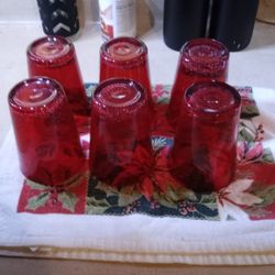 Short Red Glasses. ( 6 )