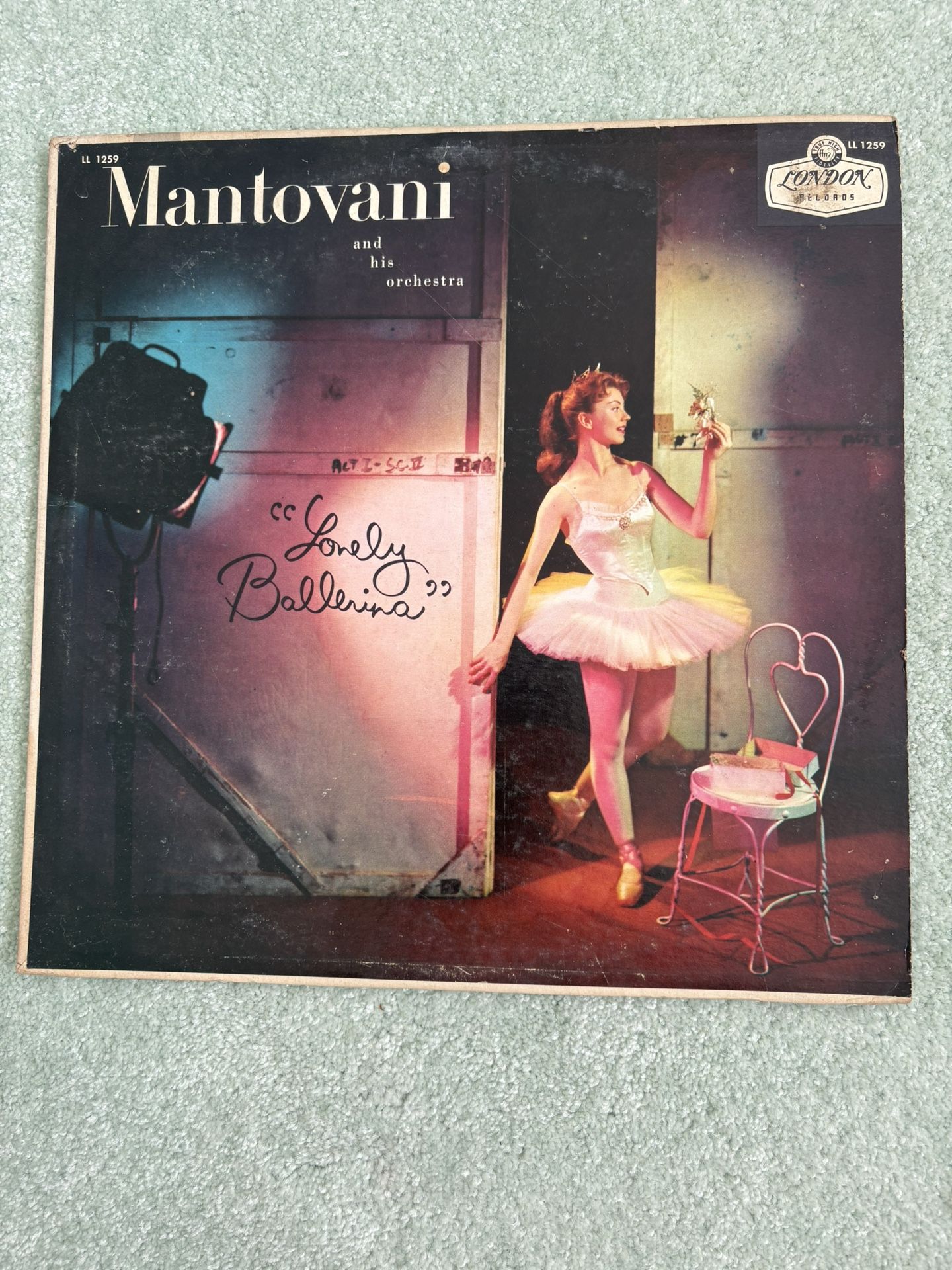 Mantovani And His Orchestra Lonely Ballerina Long Playing LP Record LL 1259