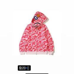 Bape Hoodie Pink And Blue Both Size Medium