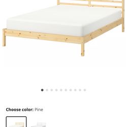 ikea Wooden Bed Frame, Queen Size IKEA Bed 