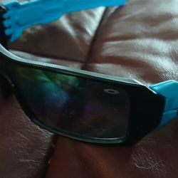 Oakley Oil Rig Shades Sunglasses Blue Used As Is
