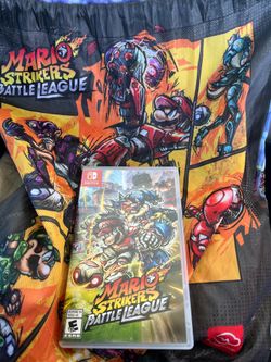 Mario strikers battle league and official drawstring bag