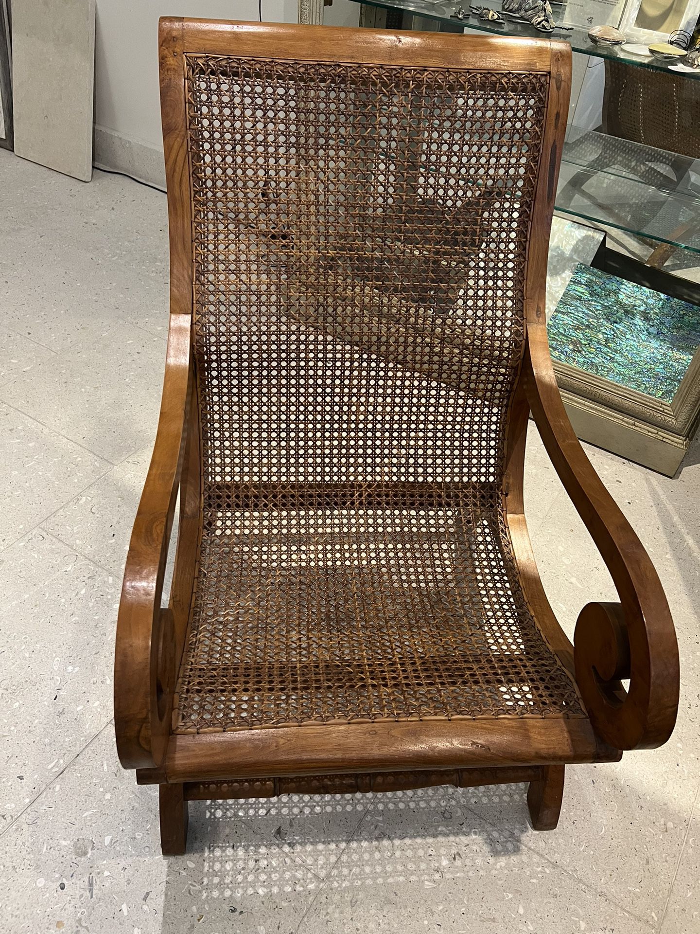 Wood Cane Chair 