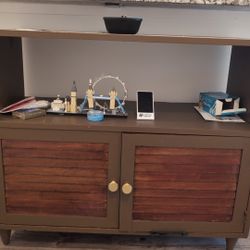 Stylish Brown Console Cabinet