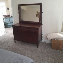 Antique Dresser With Mirror