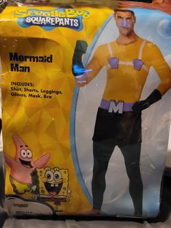 SpongeBob SquarePants, mermaid man, Halloween costume, size, large.