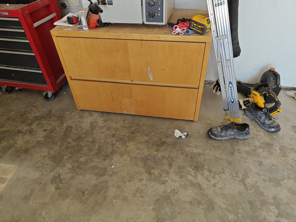 Wooden file cabinet 