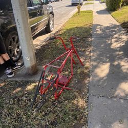 Joes mini bike frame with wheelie Bar