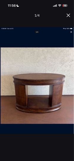 One Heavy Solid Wood Oval Dining Table Base