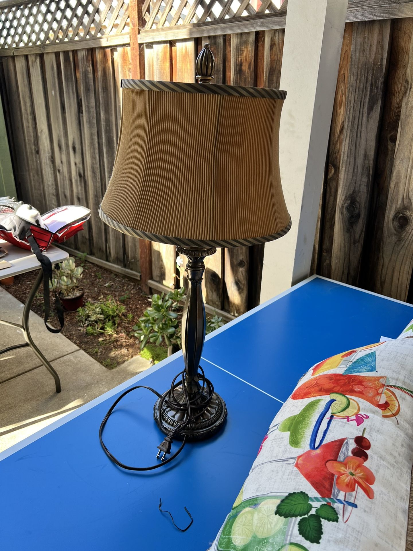 Lamp With Silk Shade