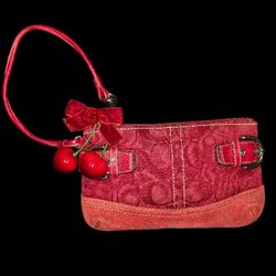 Coach Y2K Red Signature C Soho Wristlet 