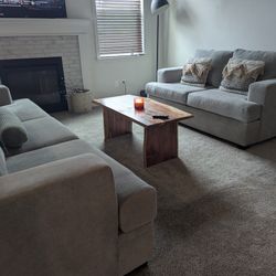 Bonaterra Dove Grey Sofa with the Loveseat Pair (Set) ( Living Spaces Brand )