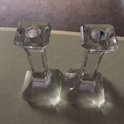 Lead Crystal Candle Stick Holders