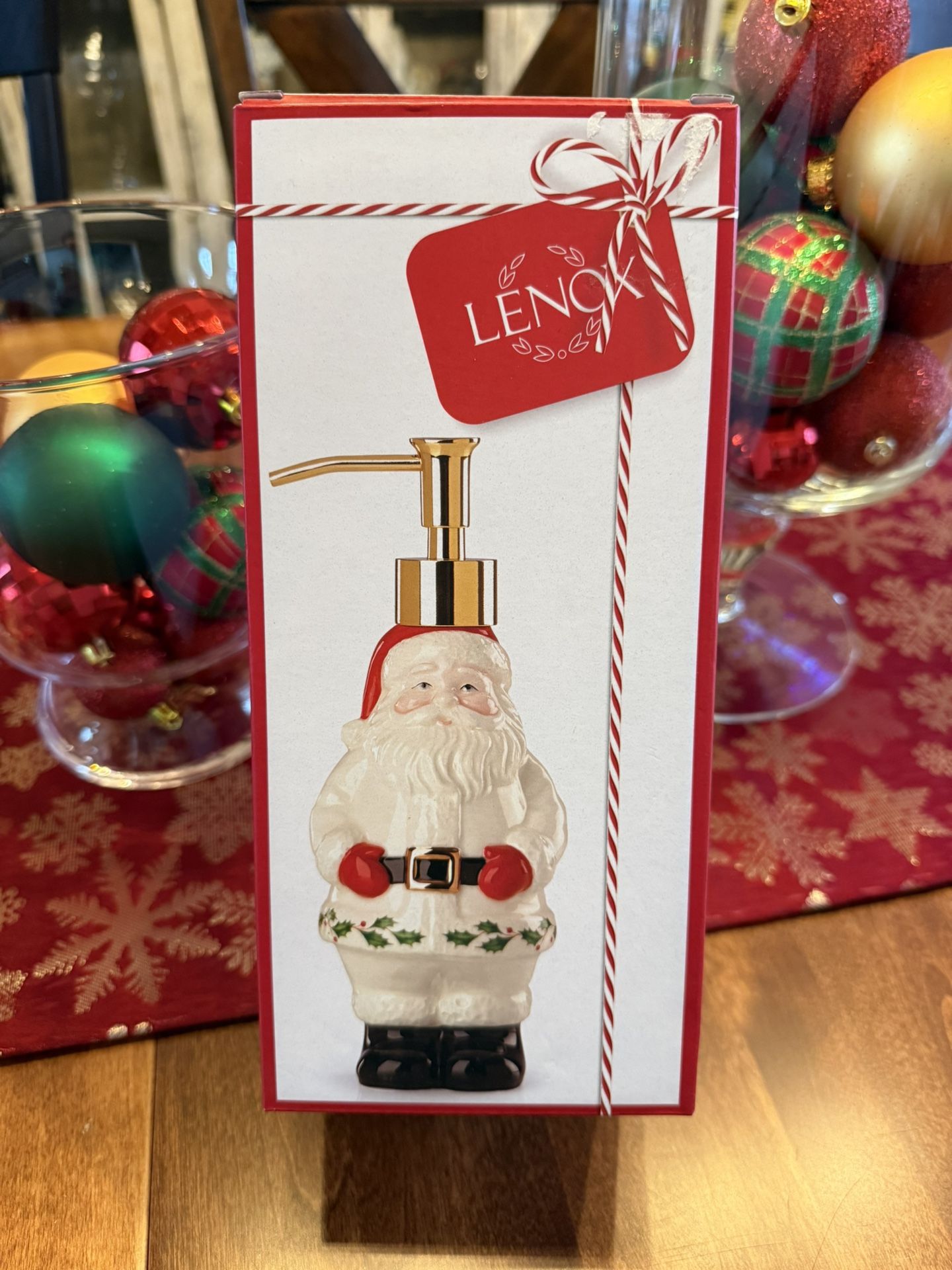 New in Box! Lenox Santa Soap Dispenser