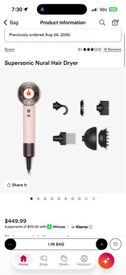 Dyson natal hair dryer sealed NEW IN BOX