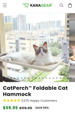cat window hammock, Foldable