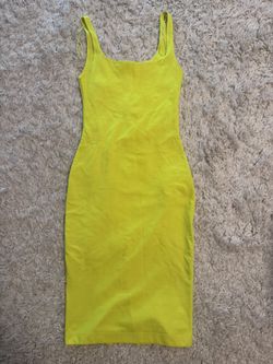 Zara Neon Yellow Dress