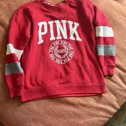 VS PINK XS FLEECE OVERSIZED CREWNECK