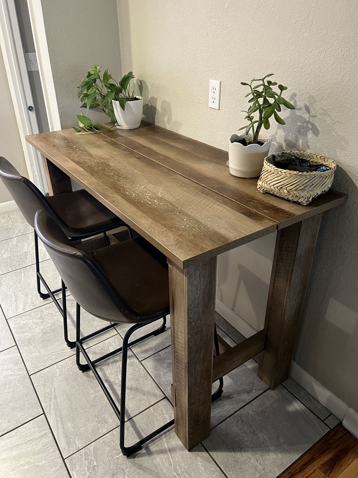 Wood Table 55”x25.5”