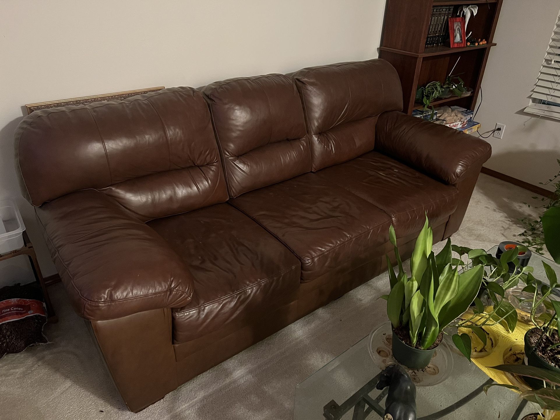 Leather Couch & Love Seat
