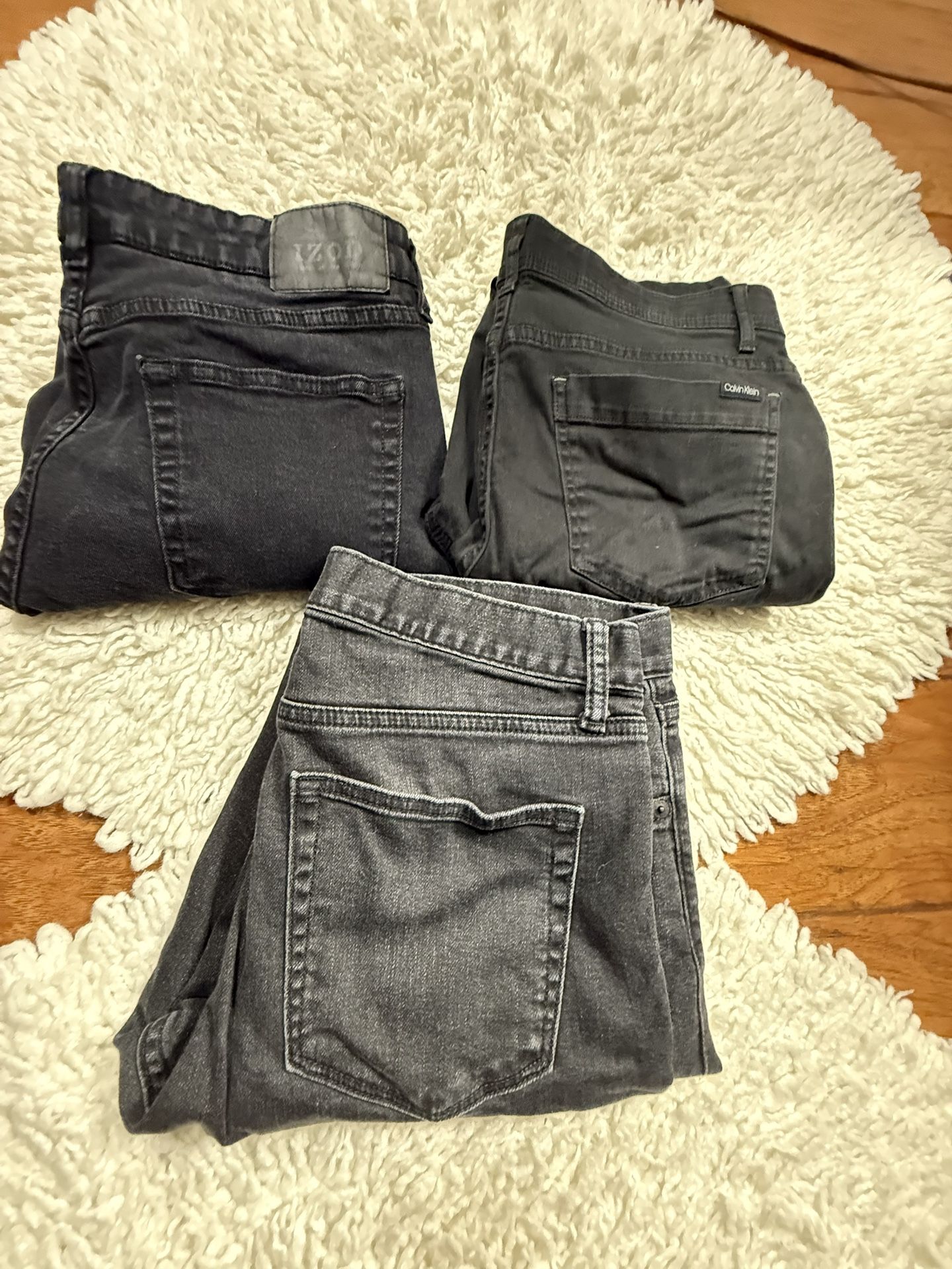Take all 3pcs men’s jeans Calvin Klein Slim cut Izod Straight Fut Uniqlo All Size 32x32